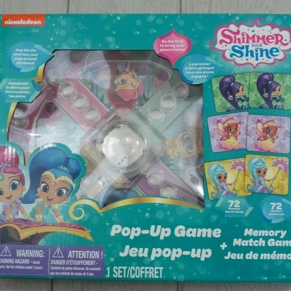 Shimmer and Shine Pop-Up Game and Memory Match